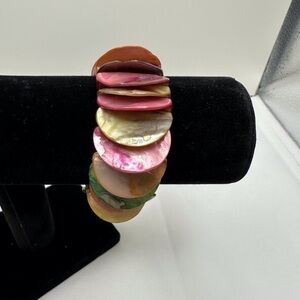 Bracelet Mother of Pearl Multicolor Beach Tropical Summer Bright